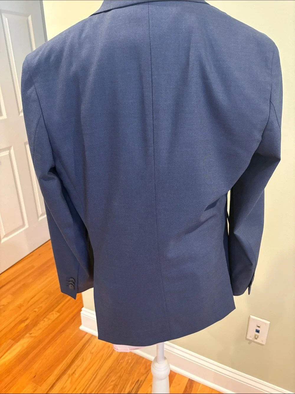 Banana Republic Navy suit with Pink Dress Shirt